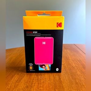 Kodak Step Wireless Bluetooth Instant Photo Mini Color Printer Pink
